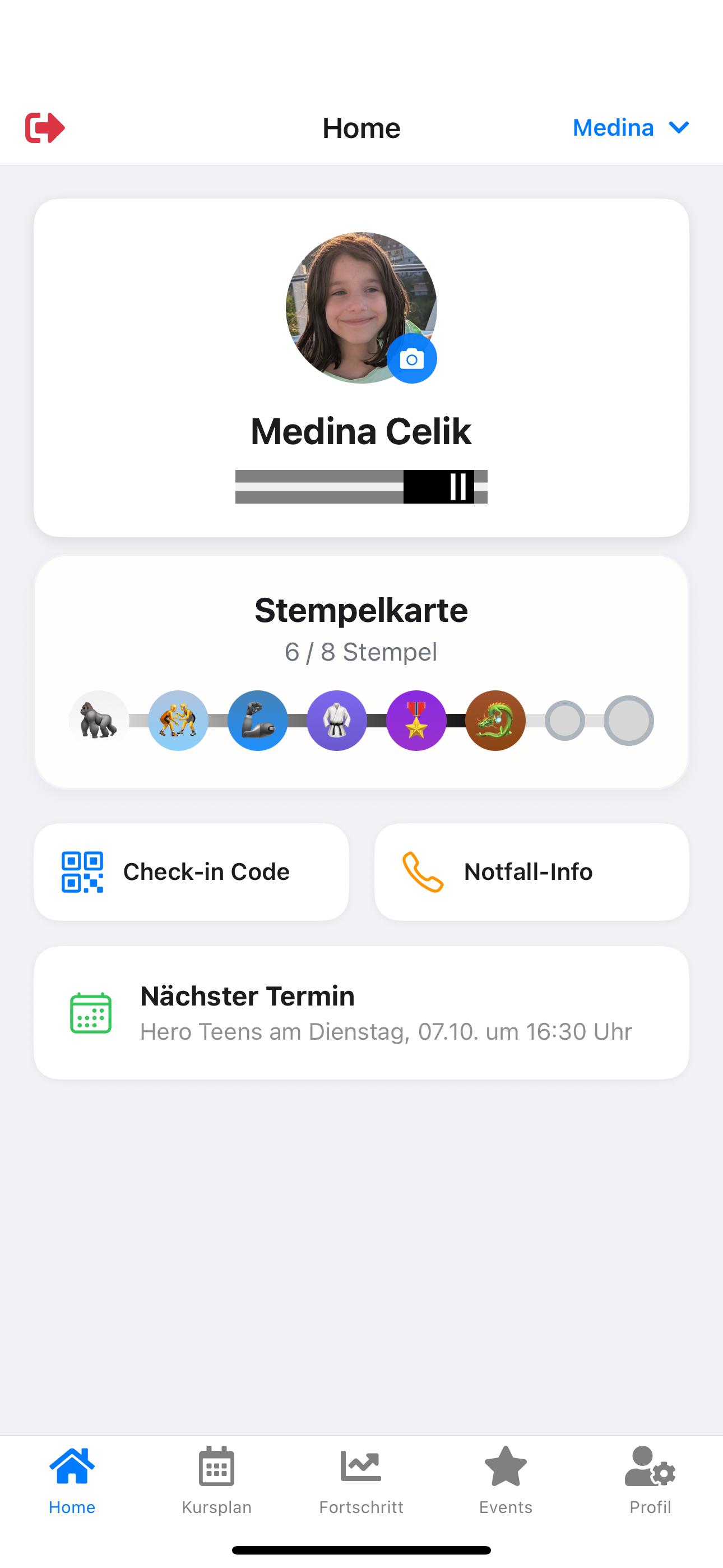 Screenshot der Grappling Intelligence App